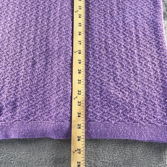 Cuddle Knit Vintage M Purple Cable Knit Cardigan Sweater USA Made Grandmacore - Picture 6 of 7